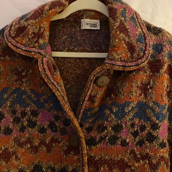 Button front sweater jacket wool blend - Picture 2 of 4